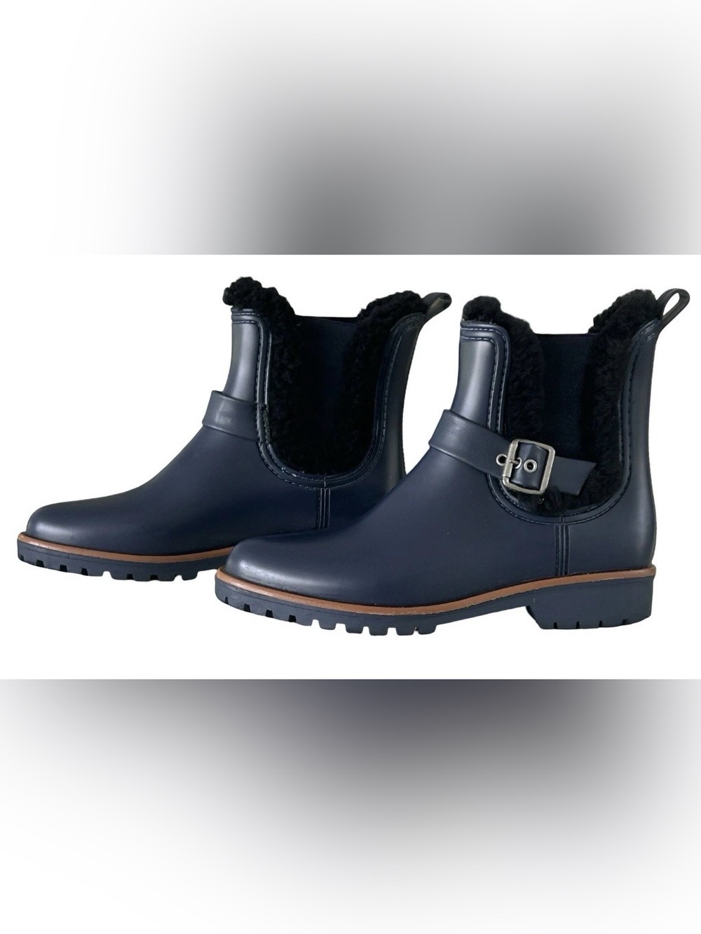 Bernardo Anthropologie Zain Winter Rain Boots Navy Waterproof Women’s Sz 9